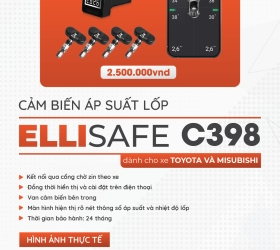 Cảm Biến Áp Suất Lốp C398 Cho Lỗ Chờ Xe TOYOTA + Điện Thoại