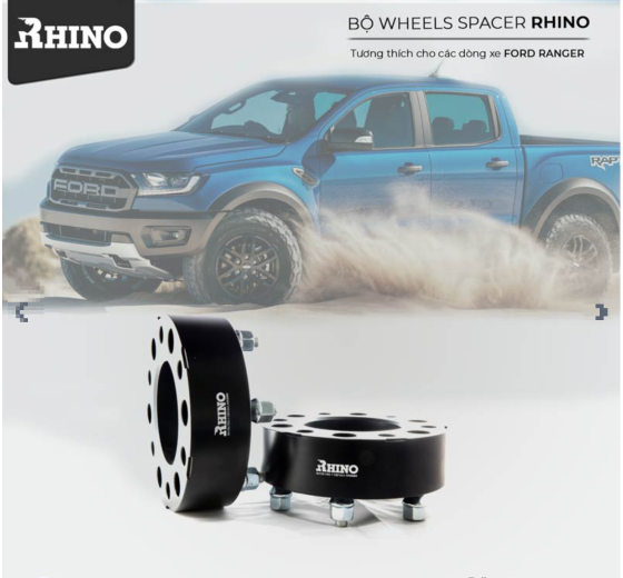 BỘ WHEEL SPACERS RHINO DÀNH CHO FORD RANGER – SIZE 50 MM | CB 93.1MM