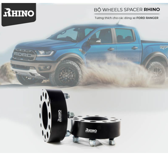 BỘ WHEEL SPACERS RHINO DÀNH CHO FORD RANGER – SIZE 35MM | CB 93.1MM