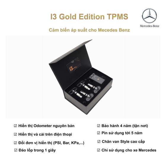 Cảm Biến Áp Suất Lốp Zin Xe Mercedes Benz Phiên Bản I3 Gold Edition